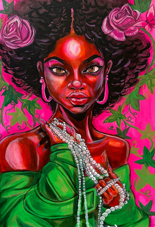 "Pearls and Ivy: Pride" 36 x 24