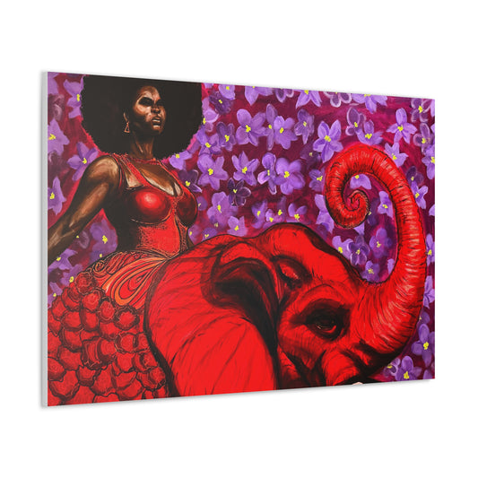 African violet" Gallery Canvas 36″ x 24″